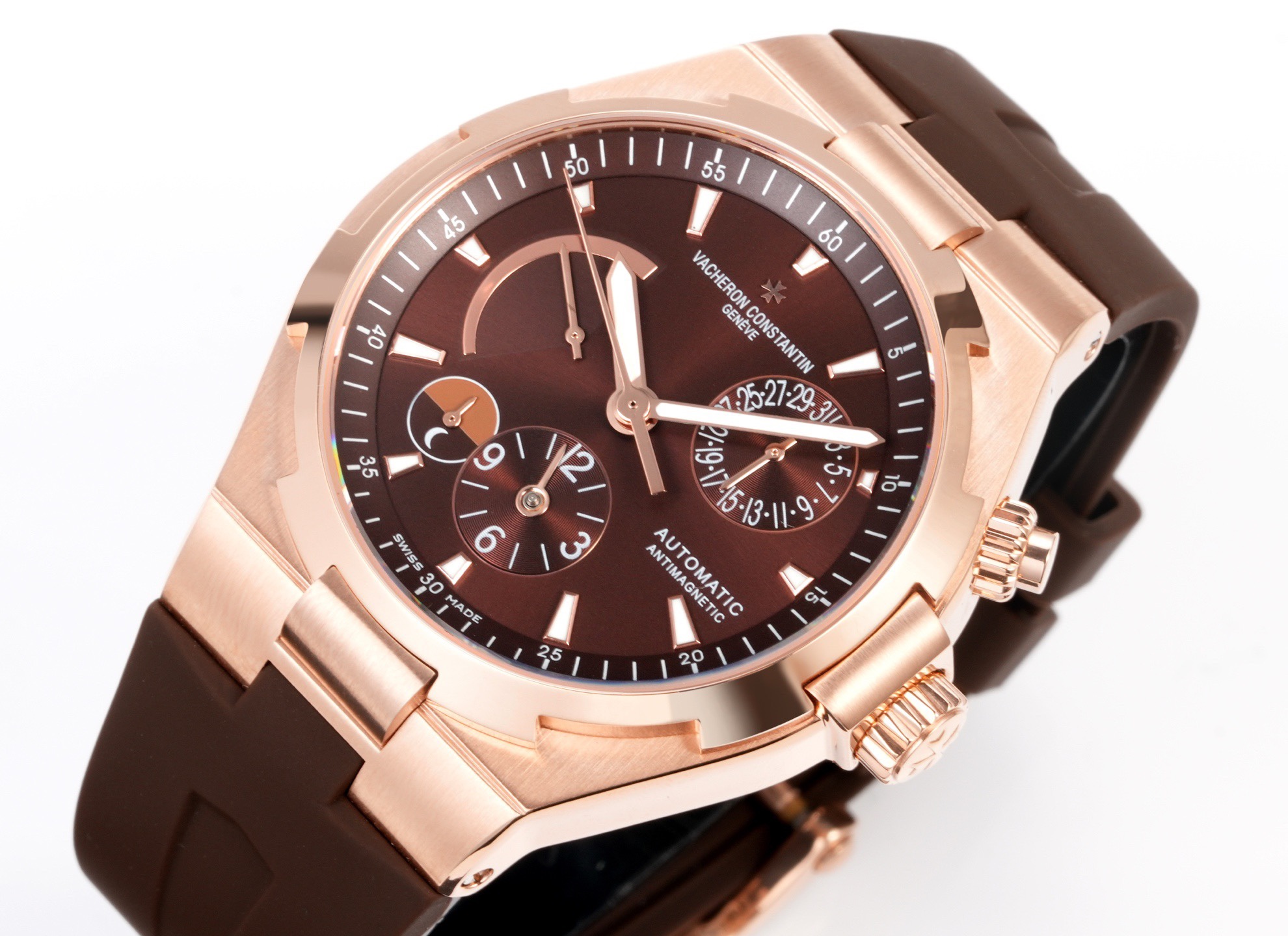 Vacheron Constantin Overseas RW4 Multifunctional Mechanical Watch, 42mm Stainless Steel Casual Business Gentleman Wristwatch