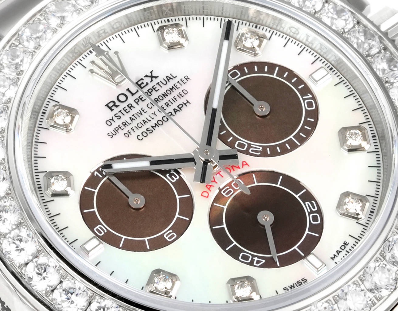 Rolex Cosmograph Daytona 40mm N+ Factory V2 Weighted Baguette Bezel Automatic Watch