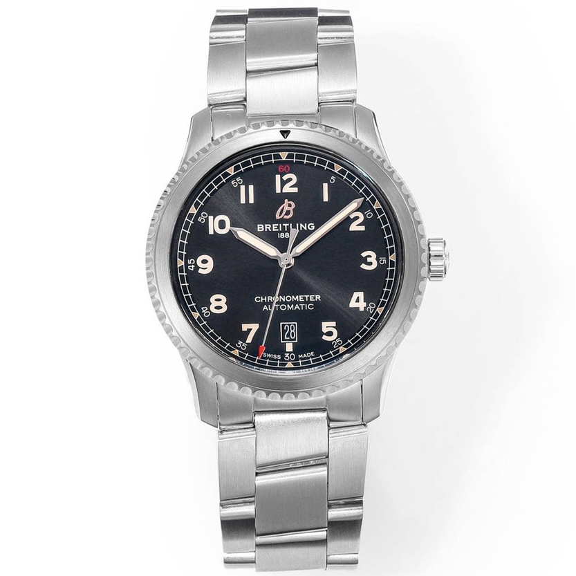 BREITLING Navitimer Pilot Watch 41mm, BLS Factory 2824 Automatic Movement Steel Bracelet
