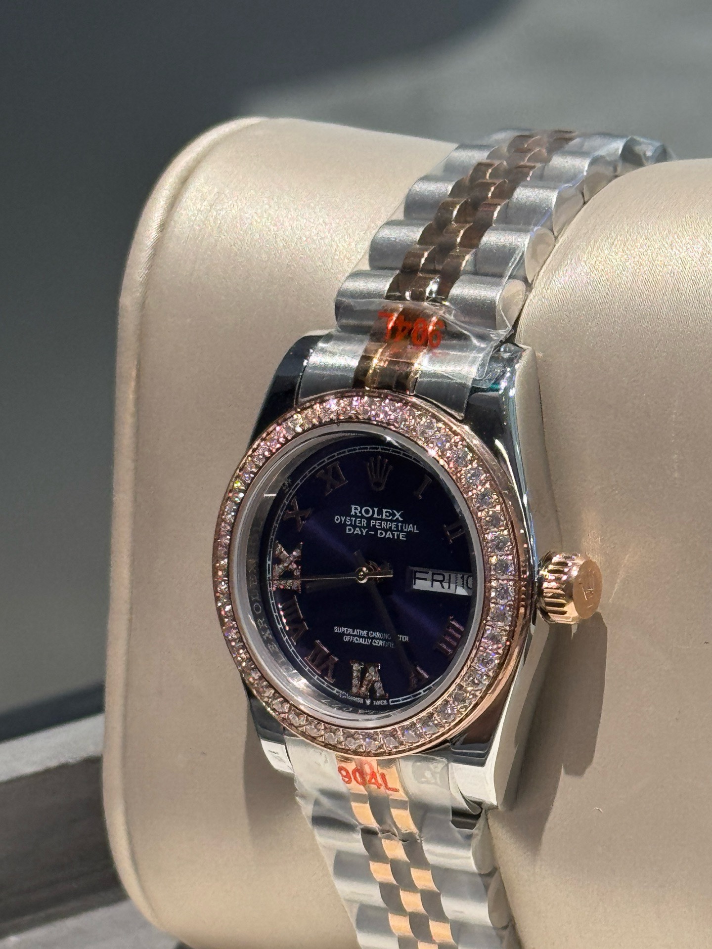 Rolex Datejust 31mm Ladies Watch Diamond Bezel Purple Roman Dial Stainless Steel Jubilee Bracelet Women Wristwatch