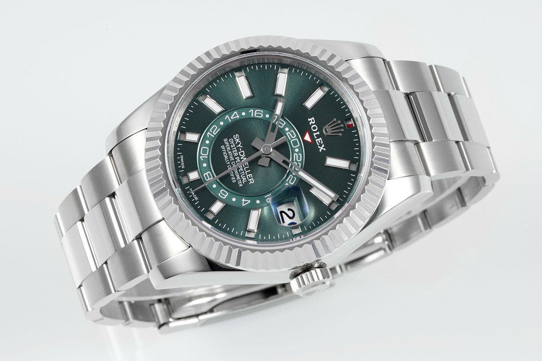 Rolex Sky‑Dweller Watch 42mm 904L Steel 9002 Automatic Movement Ring Command Bezel