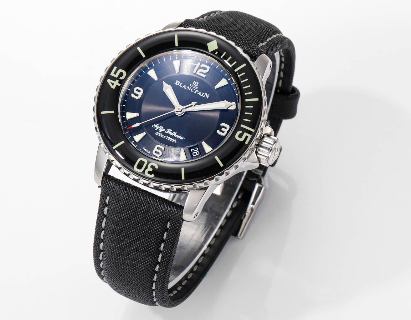 Blancpain Fifty Fathoms 45mm Automatic Diver Watch | Canvas Strap