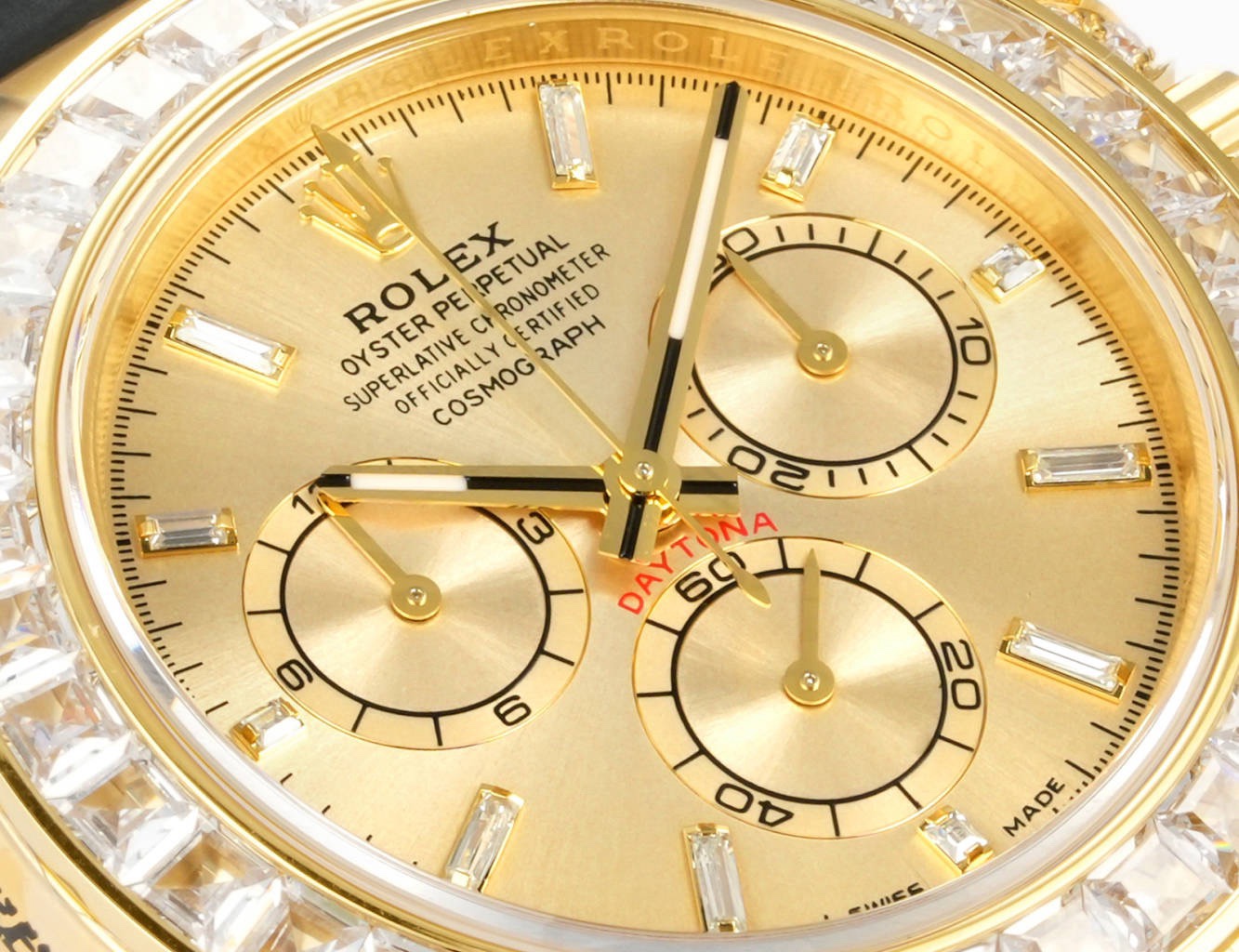 Rolex Cosmograph Daytona 40mm N+ Factory V2 Weighted Baguette Bezel Automatic Watch