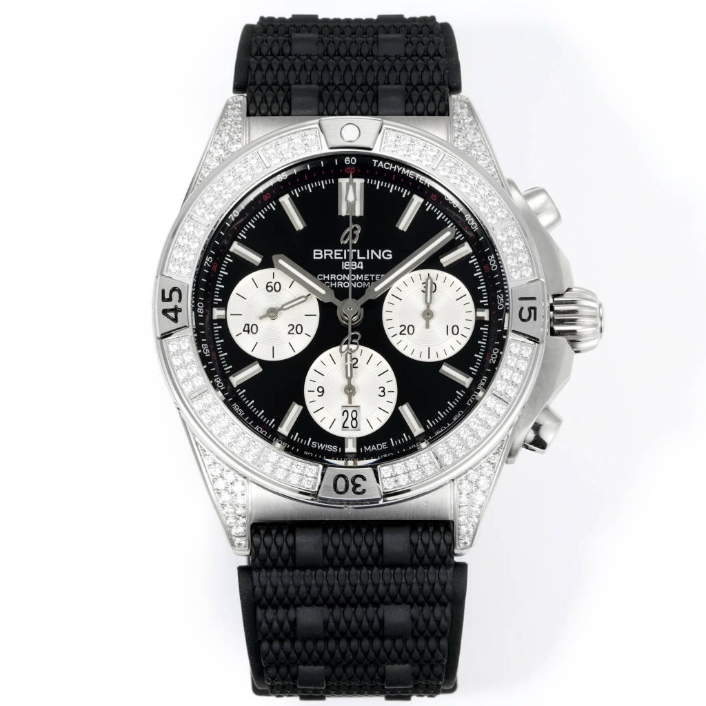 Breitling Chronomat Super Clone Watch | B01 Automatic Chronograph Movement, Diamond Bezel, 42mm