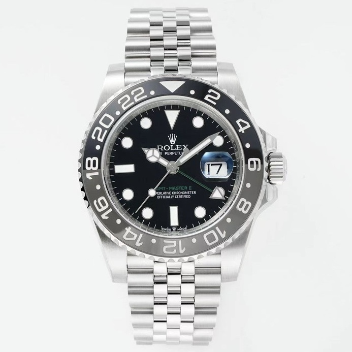 Rolex GMT Travel Watch 904L Steel Cal.3285 Movement