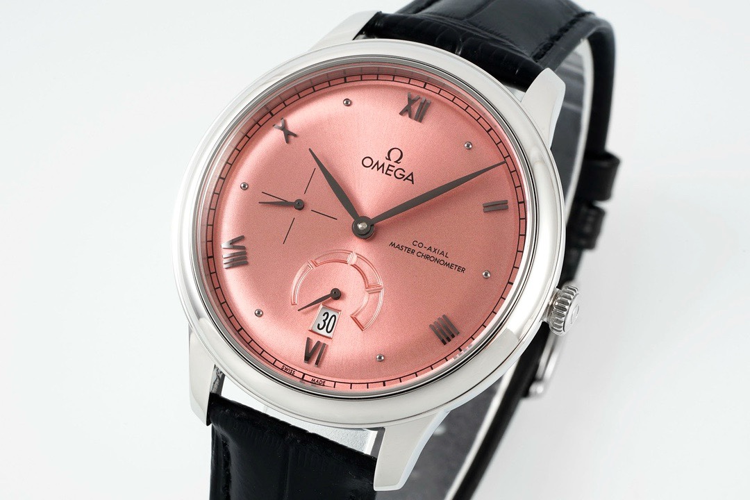 Omega De Ville Power‑Reserve Automatic Mechanical Watch, Genuine Calfskin Leather Strap