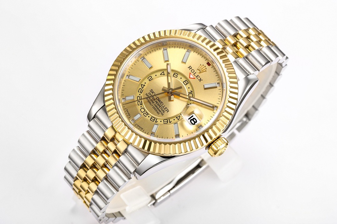 Rolex Sky‑Dweller Watch 42mm 904L Steel 9002 Automatic Movement Ring Command Bezel