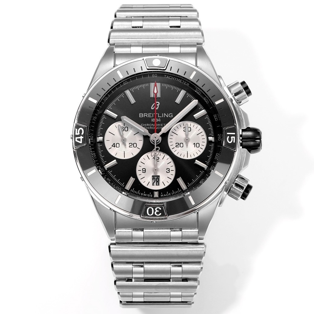 BREITLING Chronomat 44mm Automatic Chronograph Watch, BLS Factory Ceramic Bezel Timepiece