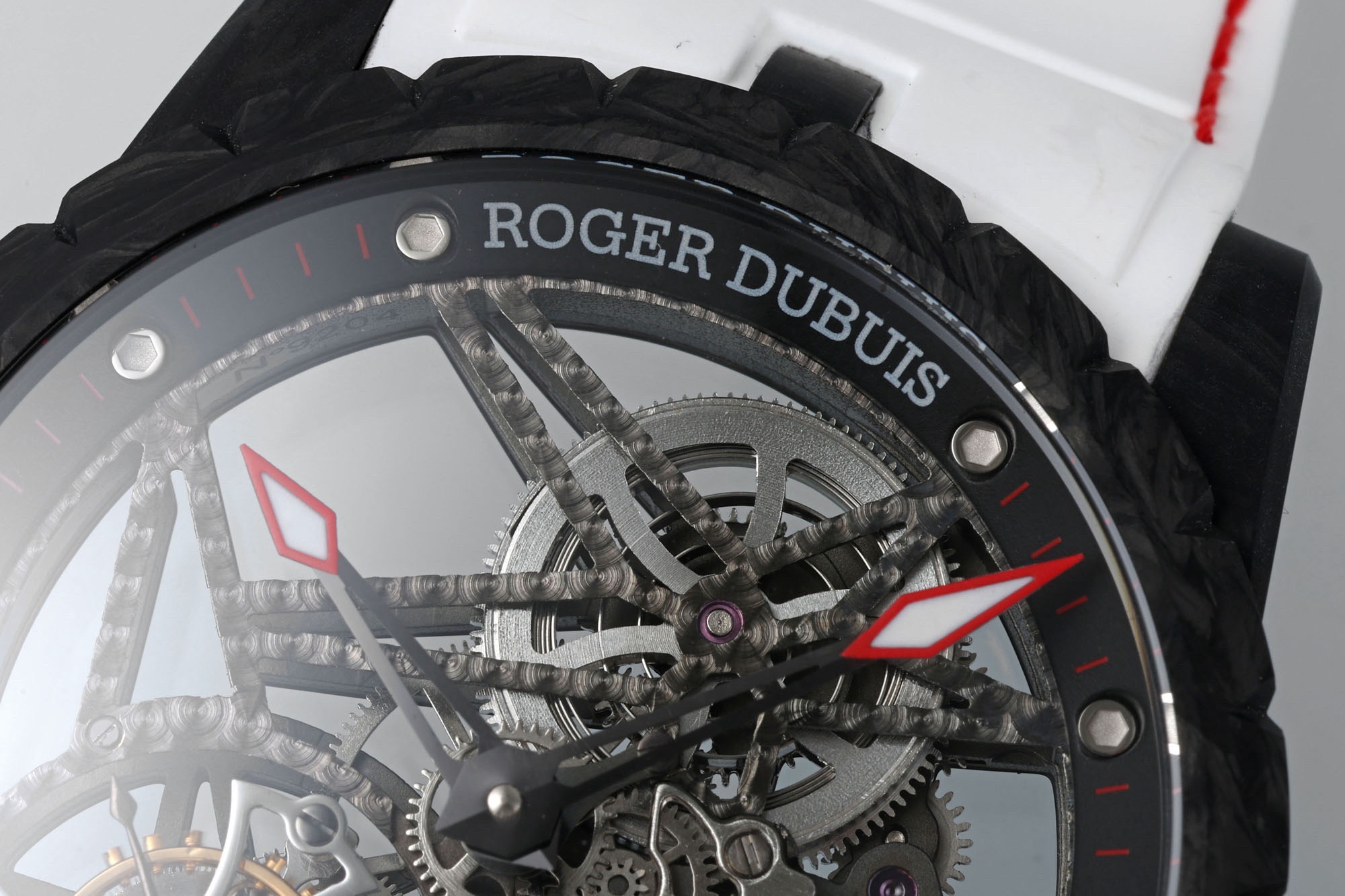 Roger Dubuis Excalibur V4 Skeleton Tourbillon Carbon Fiber Watch NEW Factory Super Clone