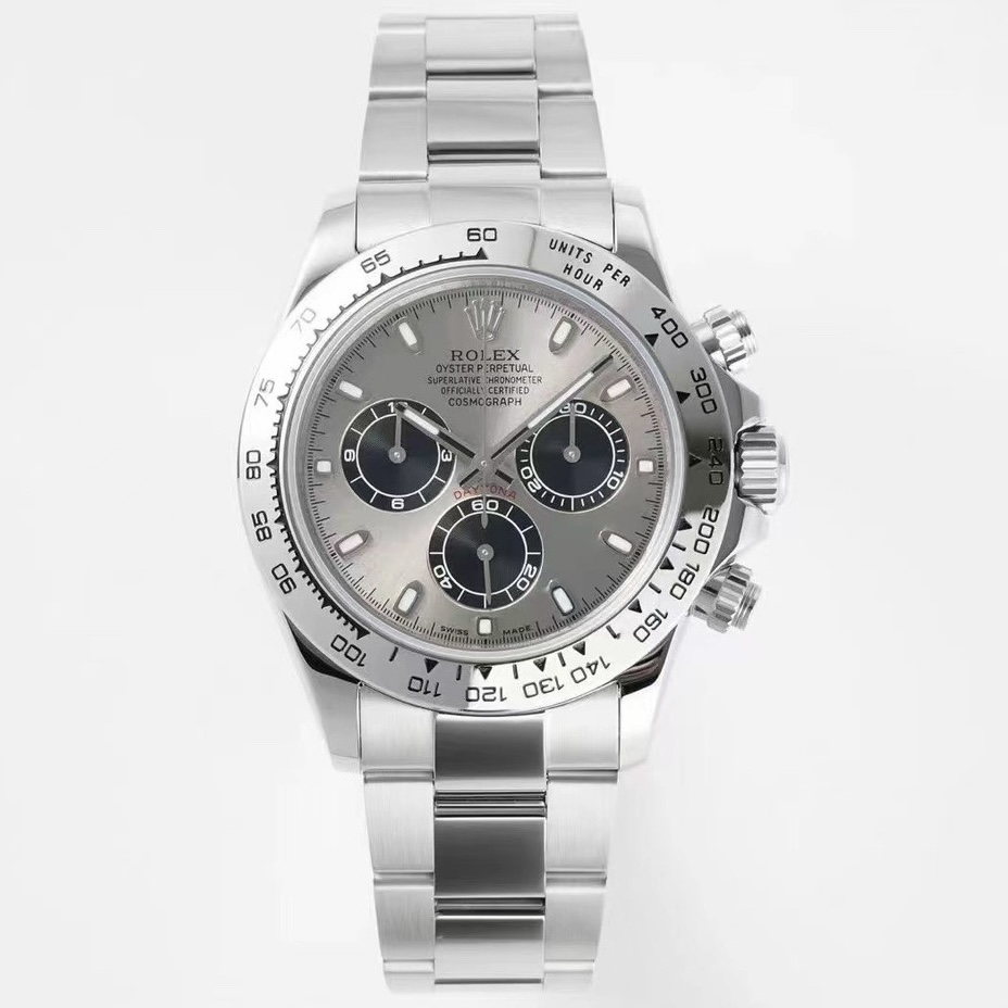 Rolex Cosmograph Daytona Chronograph Watch 40mm 904L Steel Ceramic Bezel Custom 7750 Movement