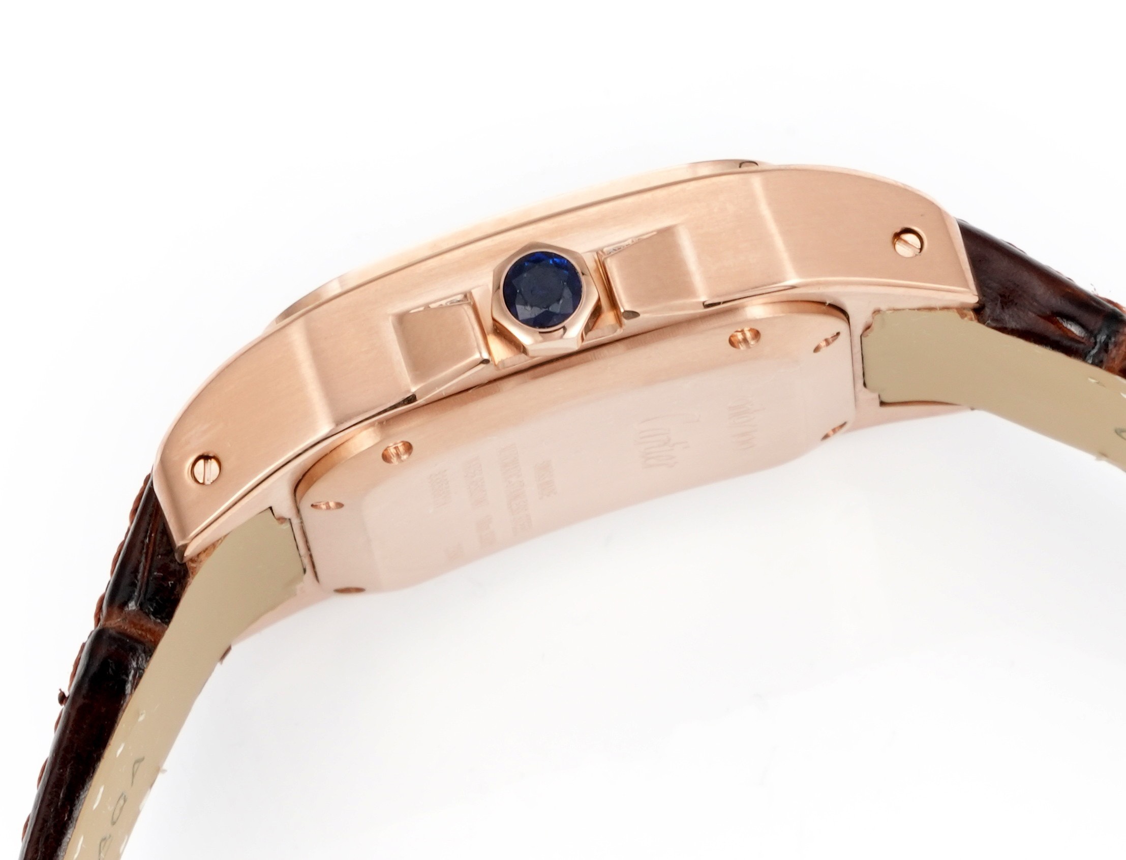 Cartier Santos 100th Anniversary Ladies Watch, Full Paved Diamond Bezel, 35.6mm