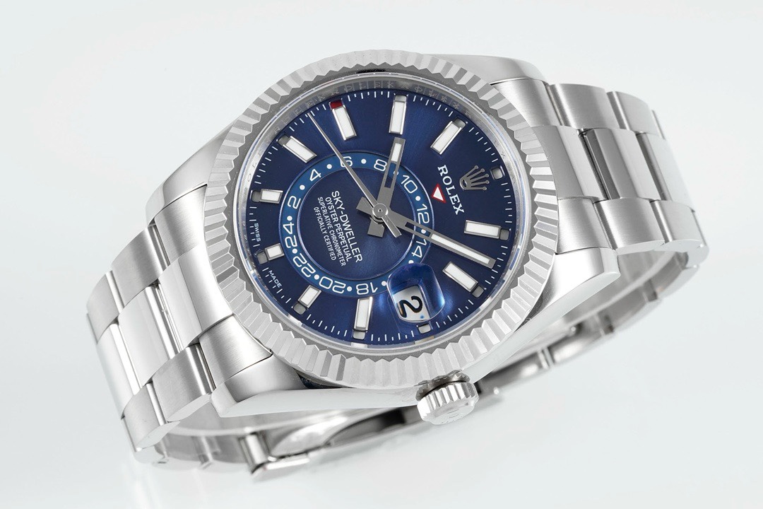 Rolex Sky‑Dweller Watch 42mm 904L Steel 9002 Automatic Movement Ring Command Bezel
