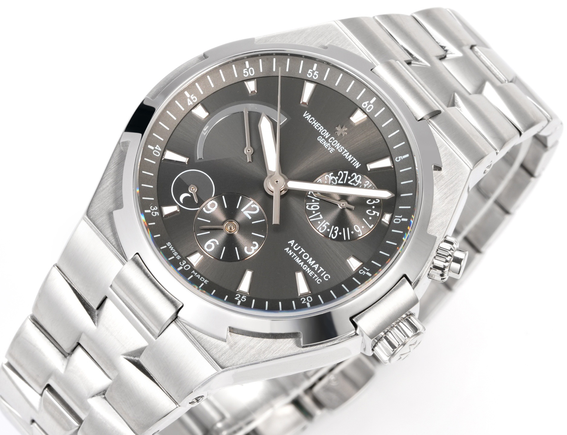 Vacheron Constantin Overseas RW4 Multifunctional Mechanical Watch, 42mm Stainless Steel Casual Business Gentleman Wristwatch