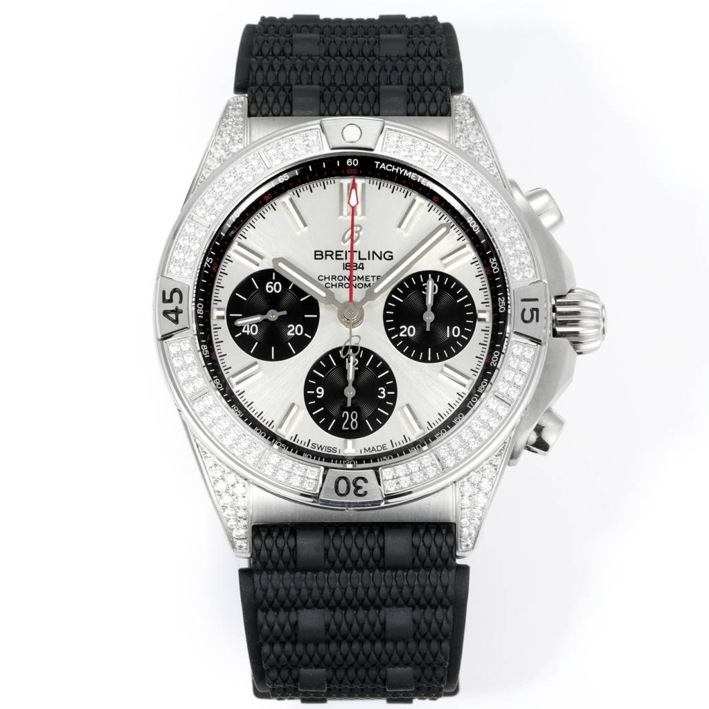 Breitling Chronomat Super Clone Watch | B01 Automatic Chronograph Movement, Diamond Bezel, 42mm