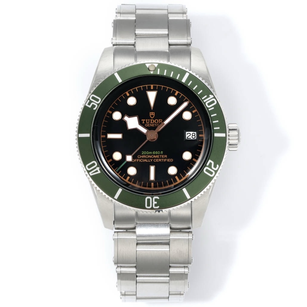 Tudor Black Bay GMT Automatic Diver Watch 41mm, Domed Sapphire Crystal, Rivet Stainless Steel Bracelet, Multiple Ceramic Bezel Color Options