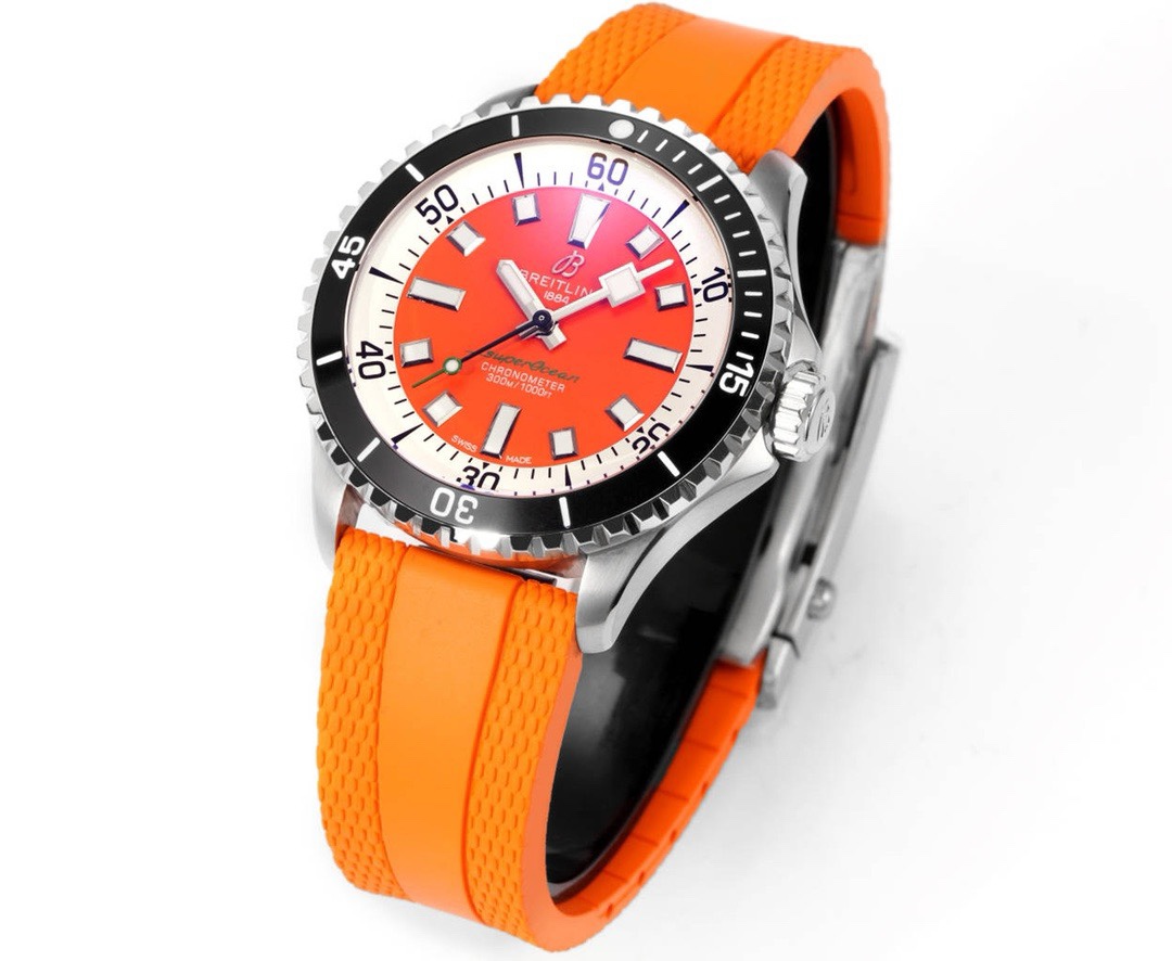 BREITLING Superocean 42mm Dive Watch, GR Factory Version Luminous Dial Ceramic Bezel Rubber Strap Multiple Colors