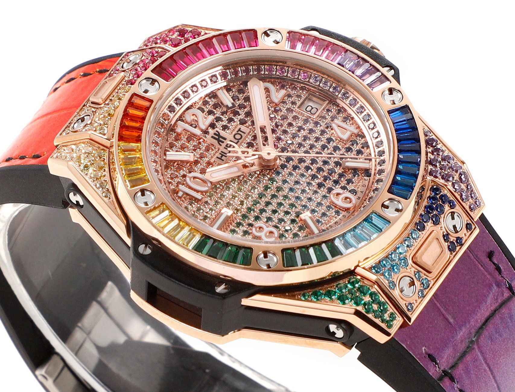 Hublot Big Bang One Click Rainbow Gemstone 39mm Automatic Ladies Watch