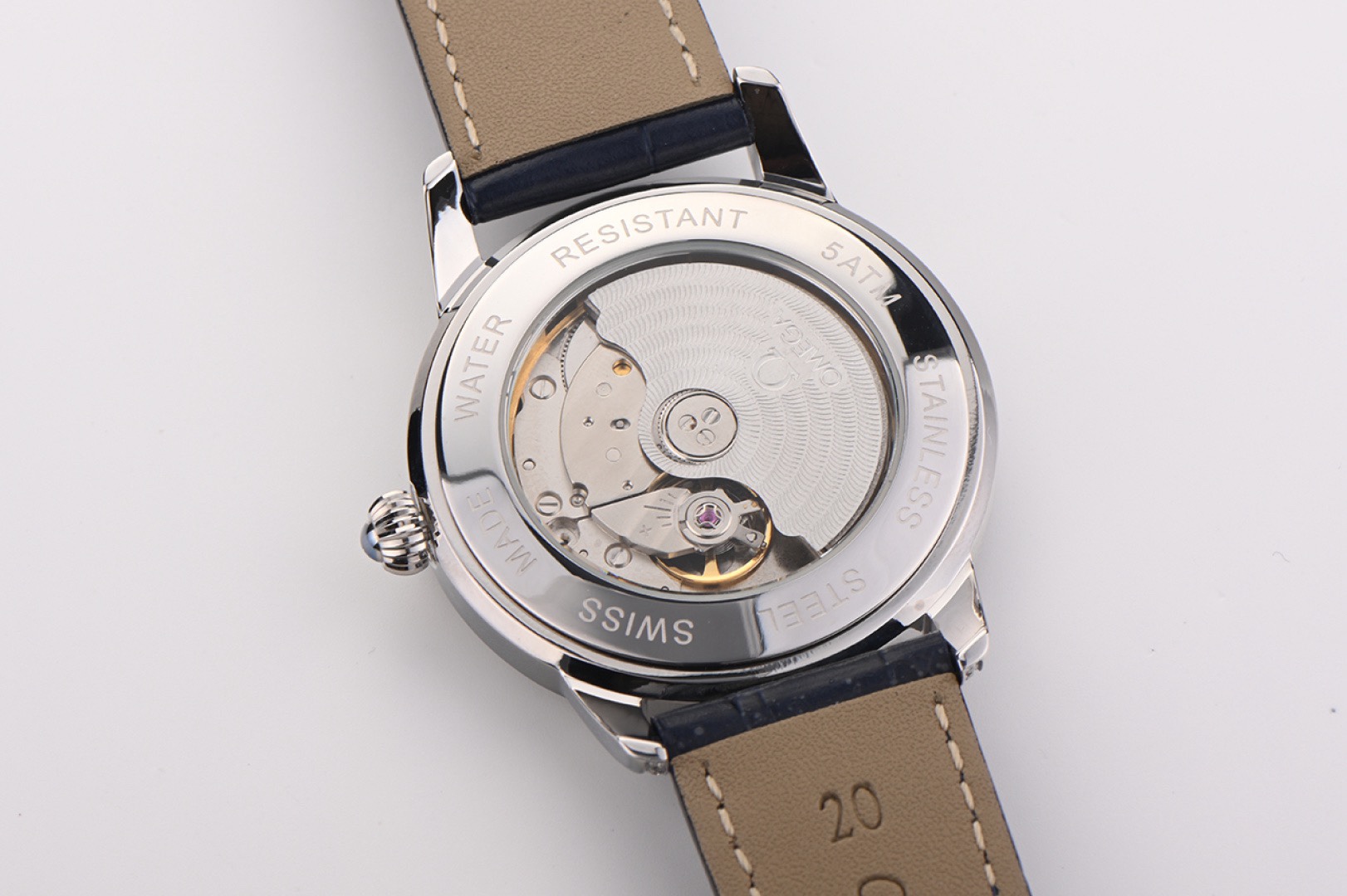 OMEGA Observatory Co‑Axial Master Chronometer Watch | Diamond Bezel, Genuine Leather Strap