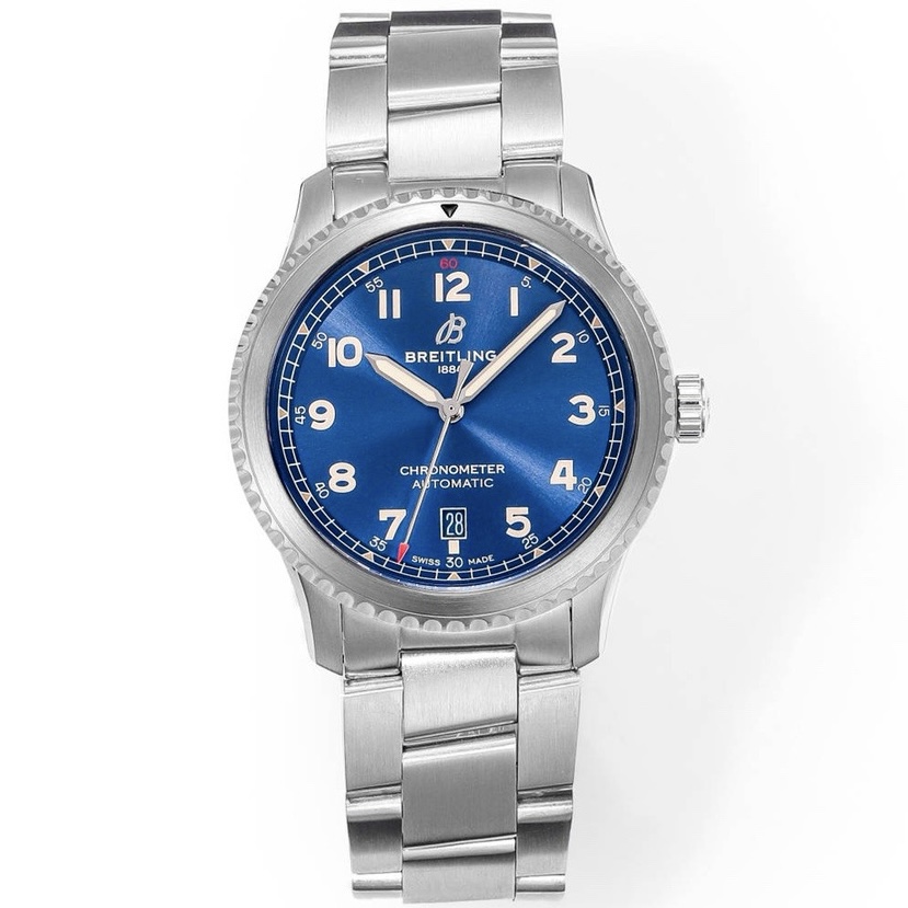 BREITLING Navitimer Pilot Watch 41mm, BLS Factory 2824 Automatic Movement Steel Bracelet