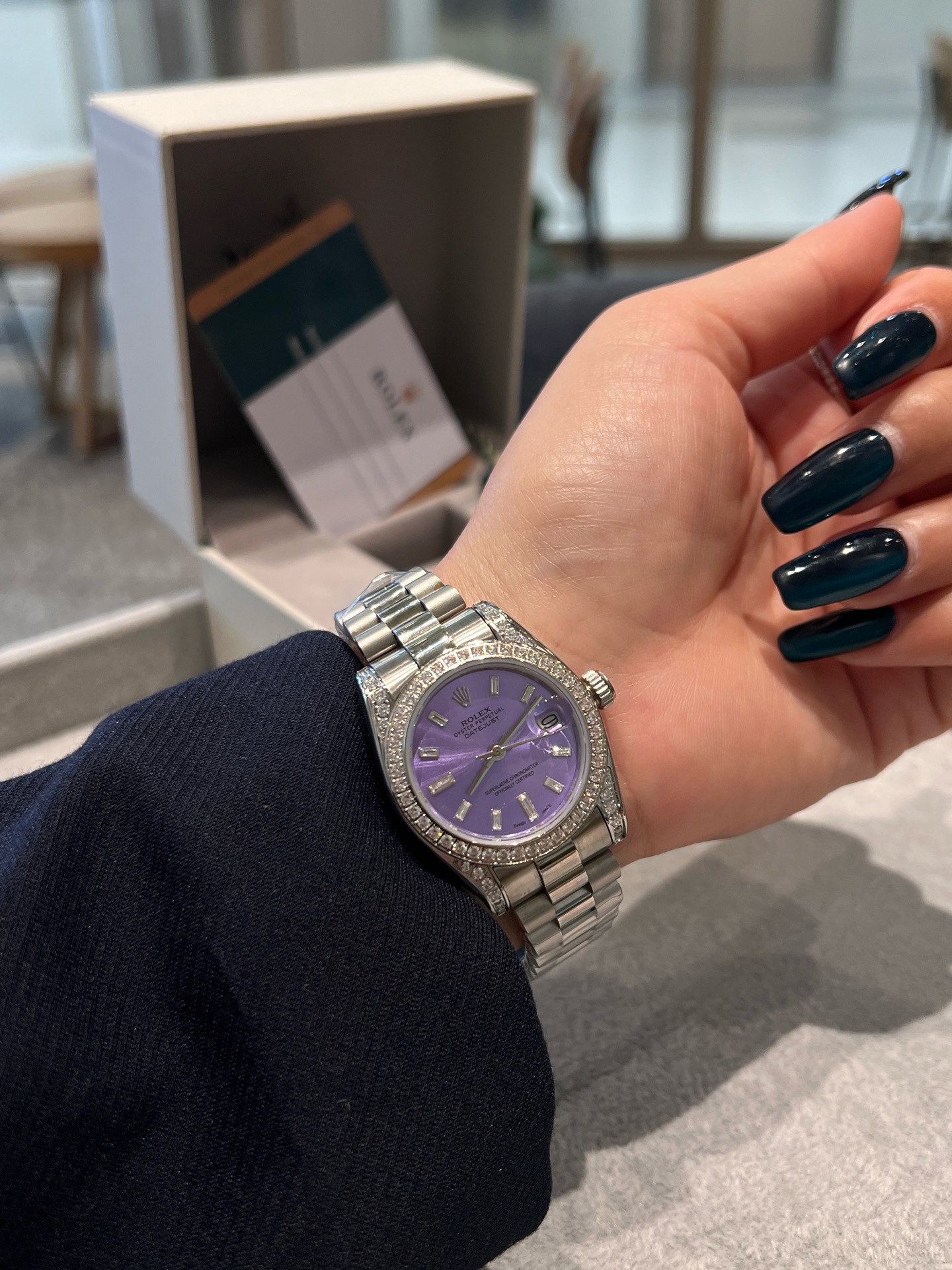 Rolex Datejust 31mm Women Watch, Hand-set Crystals Solid Steel Band Luxury Dress Watch