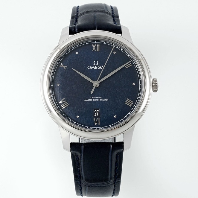 Omega De Ville Power‑Reserve Automatic Mechanical Watch, Genuine Calfskin Leather Strap