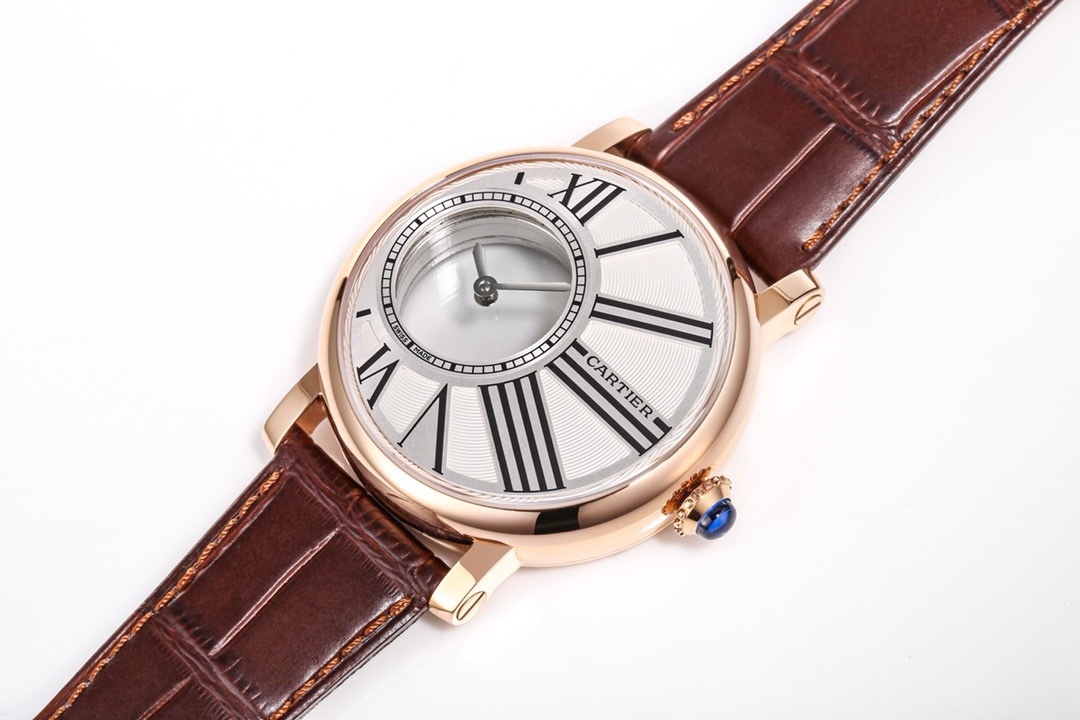 Cartier Rotonde de Cartier Mysterious Watch, Floating Hands Design, 42.5mm, MC 9981 Manual & Automatic Integrated Movement