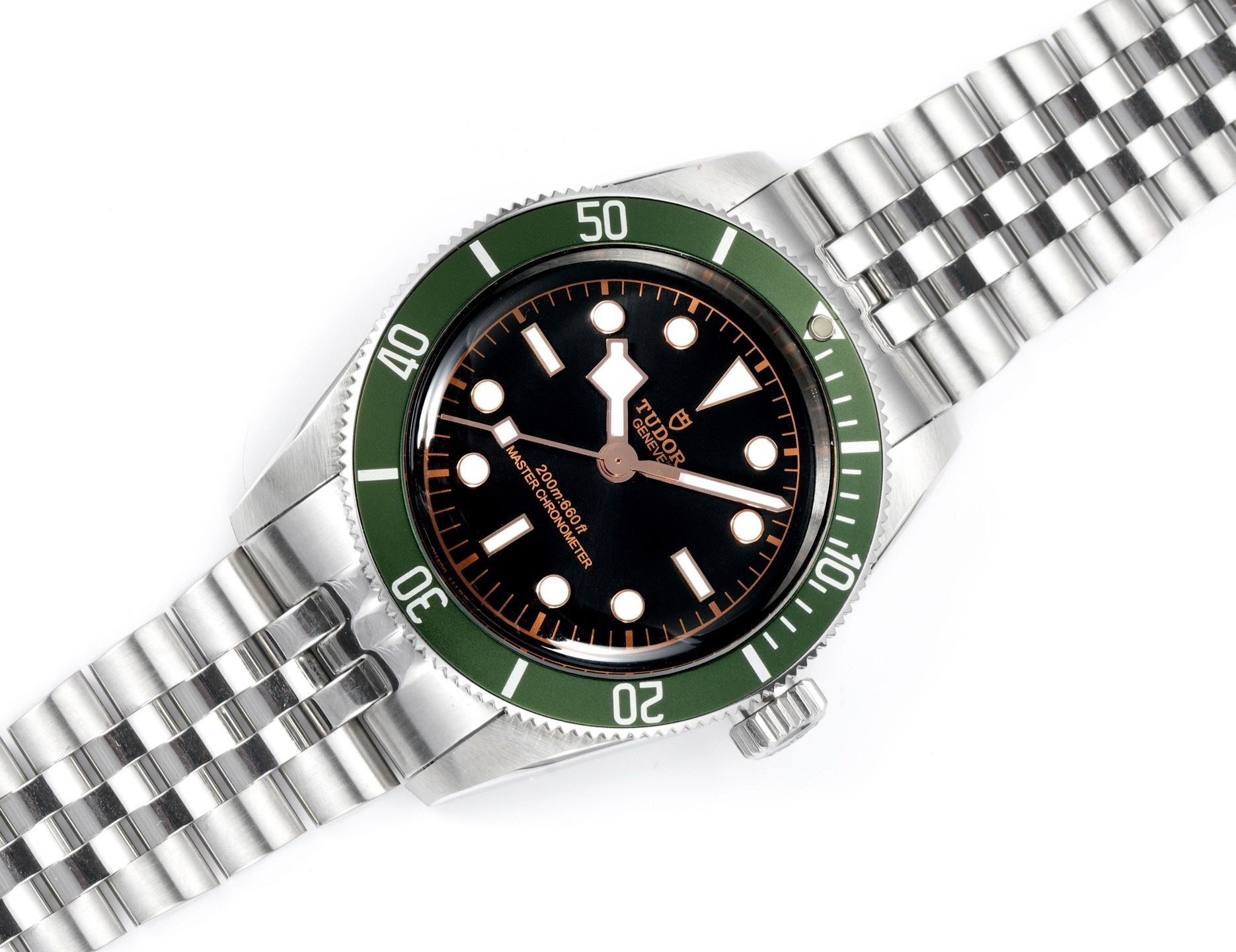 Tudor Black Bay GMT Automatic Diver Watch 41mm, Domed Sapphire Crystal, Rivet Stainless Steel Bracelet, Multiple Ceramic Bezel Color Options