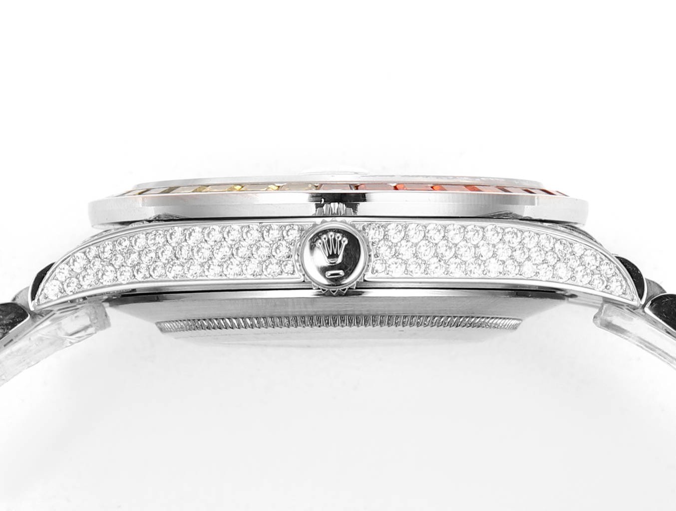 MS Factory Datejust 41mm Full‑Paved Diamond Watch 904L Steel 3235 Automatic Movement Rainbow Bezel