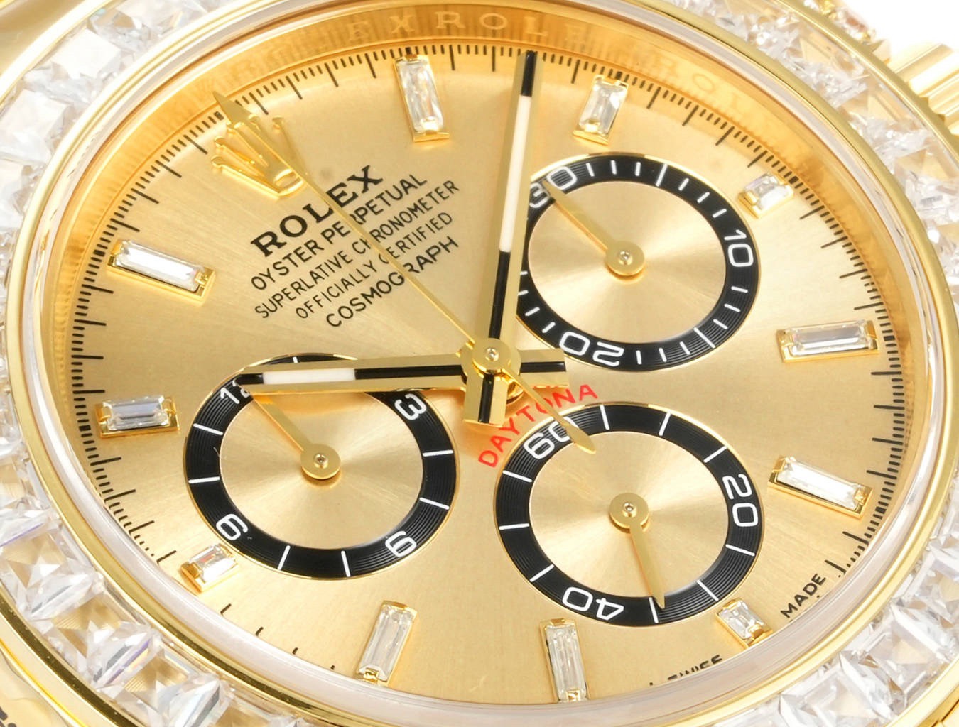 Rolex Cosmograph Daytona 40mm N+ Factory V2 Weighted Baguette Bezel Automatic Watch