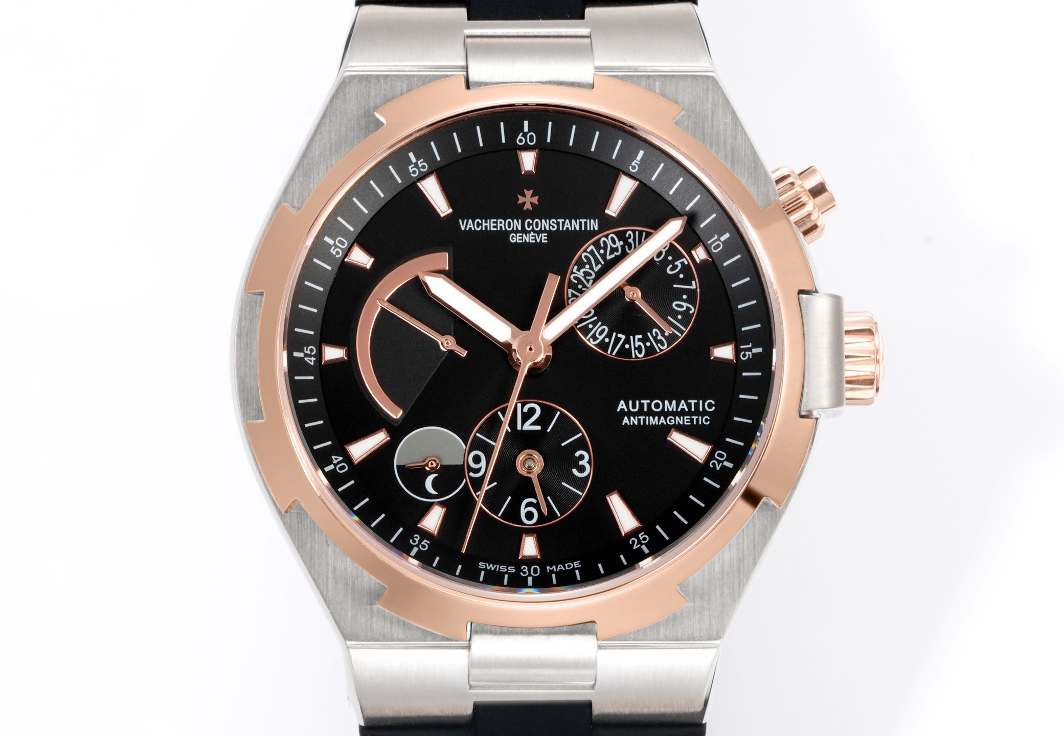 Vacheron Constantin Overseas RW4 Multifunctional Mechanical Watch, 42mm Stainless Steel Casual Business Gentleman Wristwatch