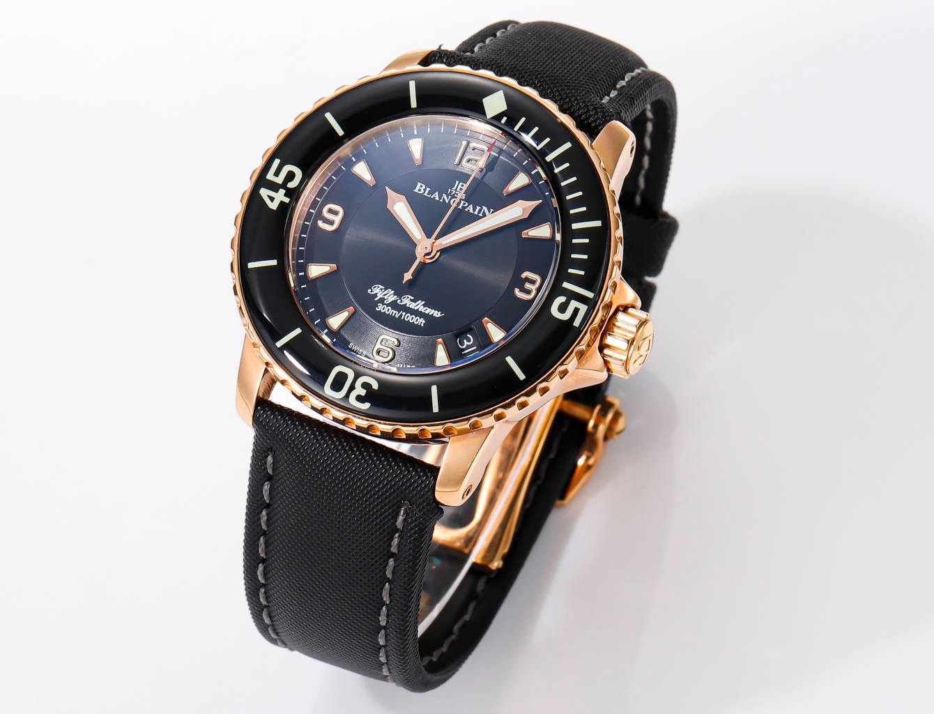 Blancpain Fifty Fathoms 45mm Automatic Diver Watch | Canvas Strap

