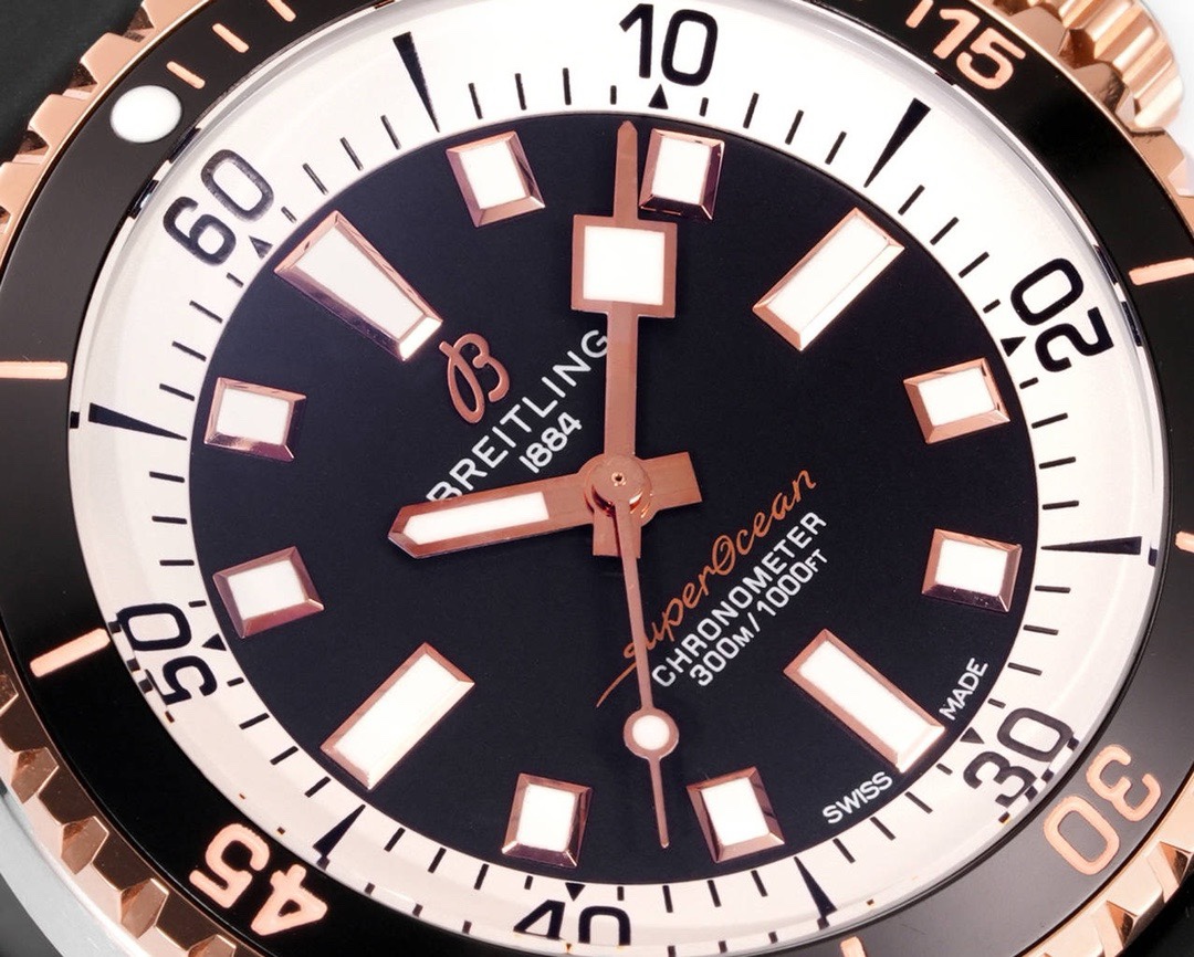 BREITLING Superocean 42mm Dive Watch, GR Factory Version Luminous Dial Ceramic Bezel Rubber Strap Multiple Colors