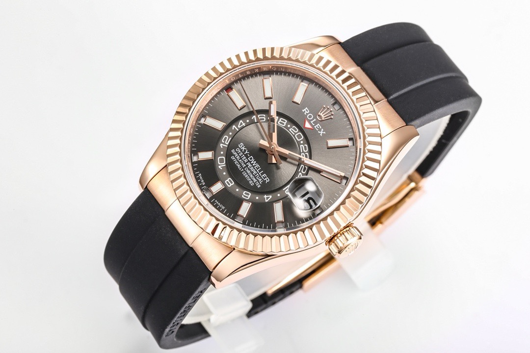 Rolex Sky‑Dweller Watch 42mm 904L Steel 9002 Automatic Movement Ring Command Bezel