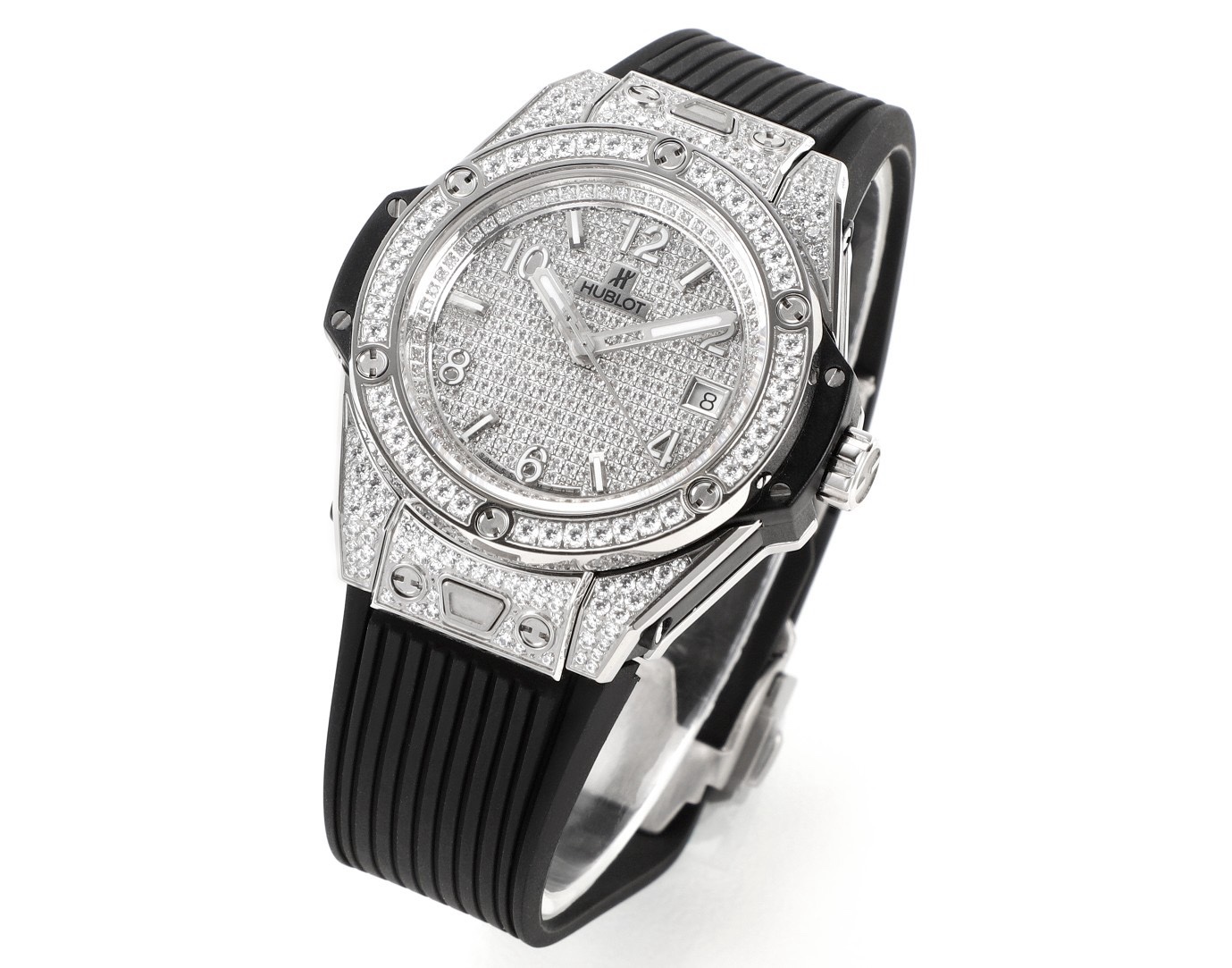 Hublot Big Bang One Click Full Paved Diamond 39mm Automatic Ladies Watch