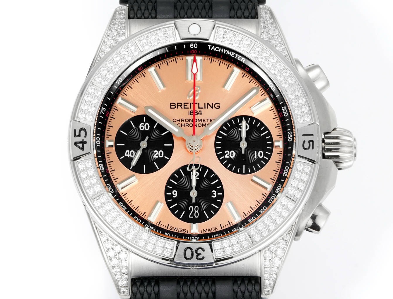 Breitling Chronomat Super Clone Watch | B01 Automatic Chronograph Movement, Diamond Bezel, 42mm