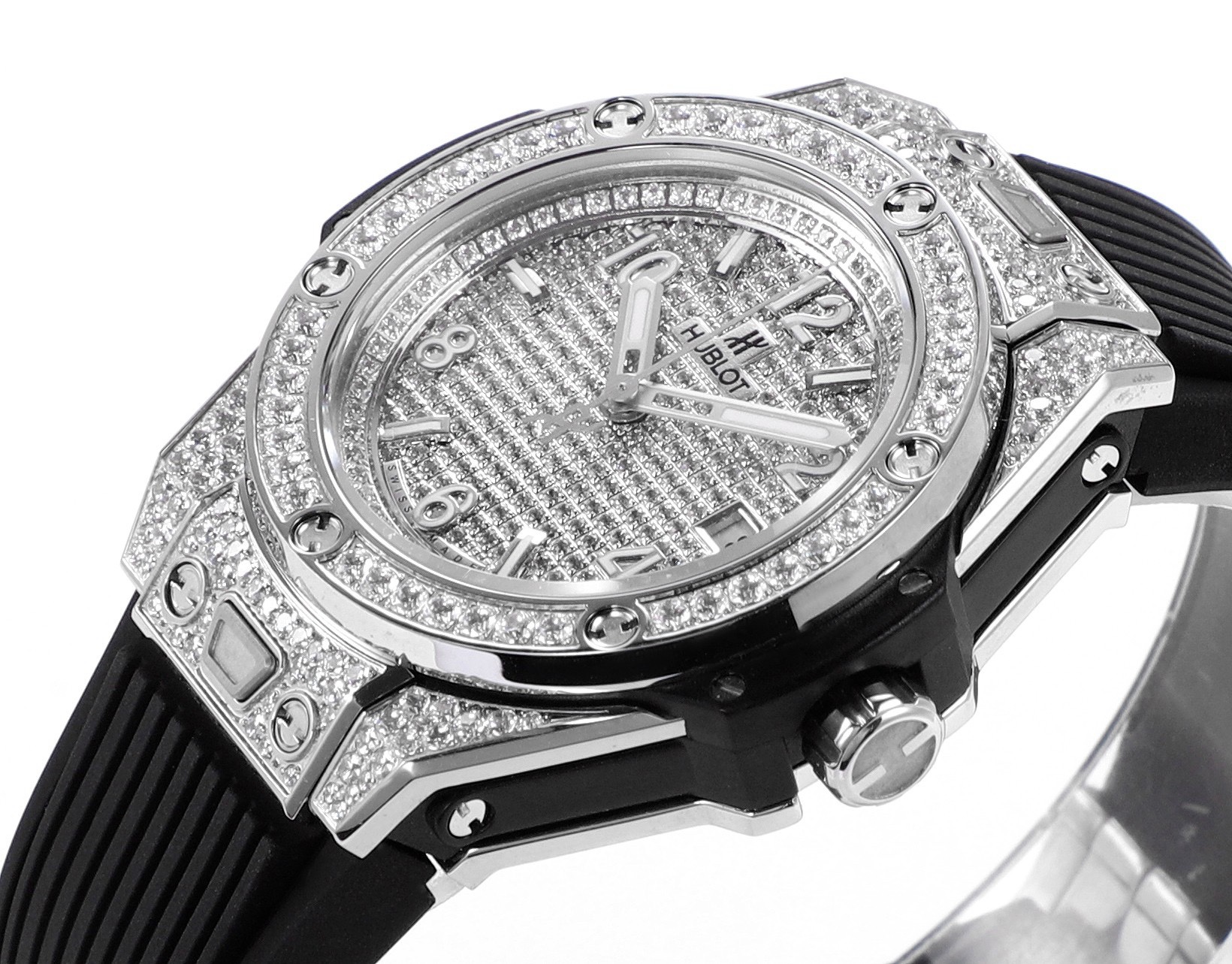 Hublot Big Bang One Click Full Paved Diamond 39mm Automatic Ladies Watch