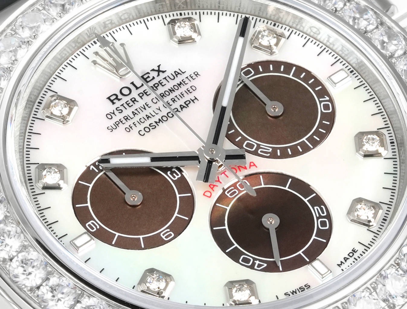 Rolex Cosmograph Daytona 40mm N+ Factory V2 Weighted Baguette Bezel Automatic Watch
