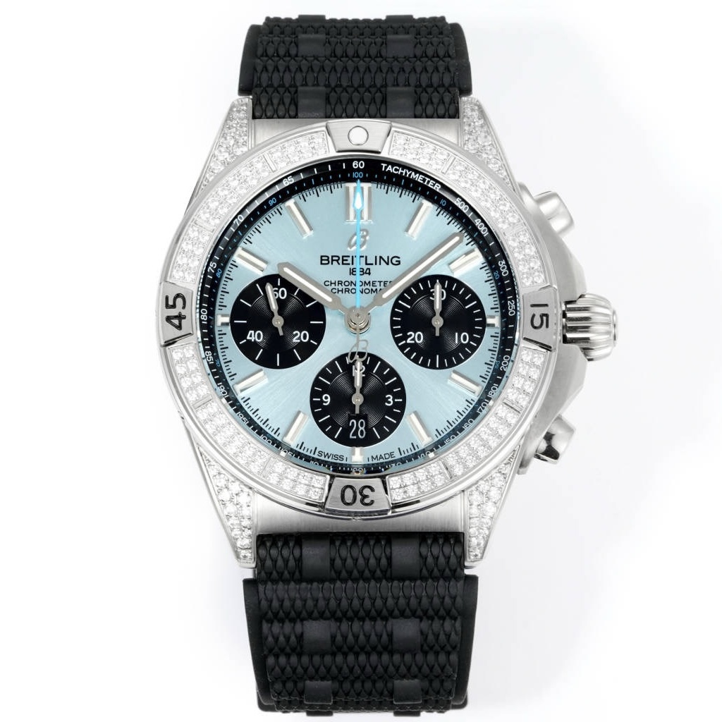 Breitling Chronomat Super Clone Watch | B01 Automatic Chronograph Movement, Diamond Bezel, 42mm