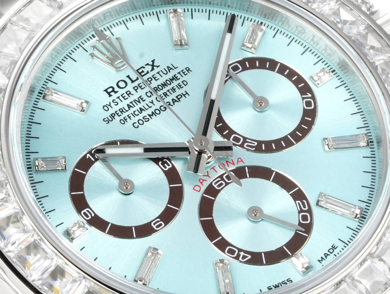Rolex Cosmograph Daytona 40mm N+ Factory V2 Weighted Baguette Bezel Automatic Watch