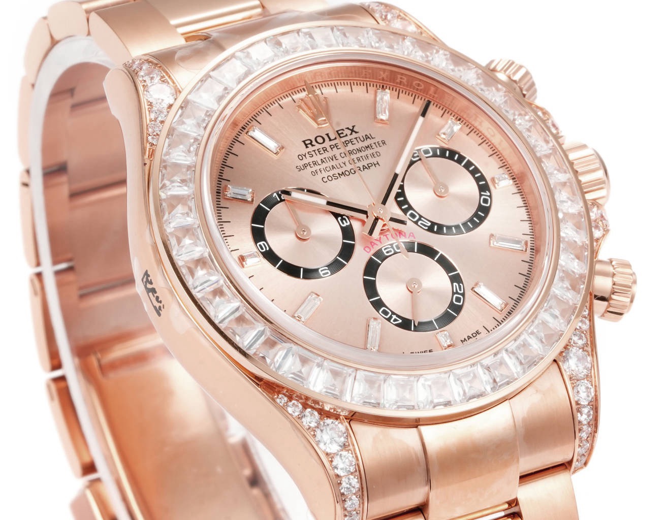 Rolex Cosmograph Daytona 40mm N+ Factory V2 Weighted Baguette Bezel Automatic Watch