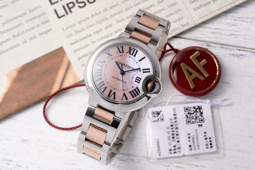 Cartier Ballon Bleu AF Upgraded 33mm Women Automatic Wristwatch