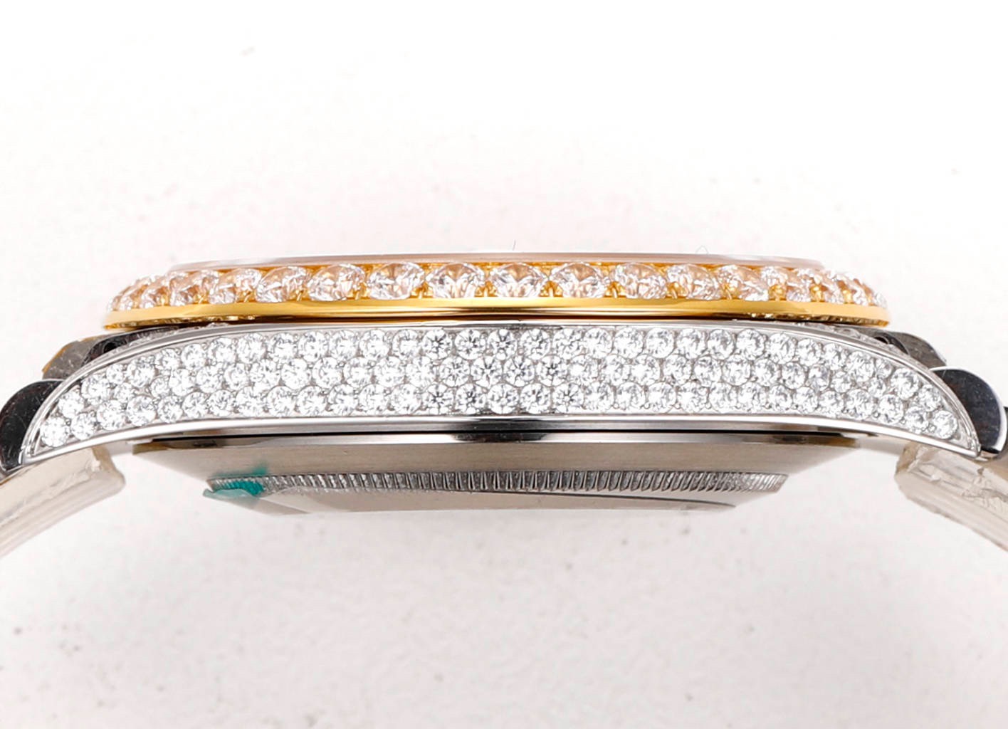 MS Factory Datejust 41mm Full‑Paved Diamond Watch 904L Steel 3235 Automatic Movement Rainbow Bezel