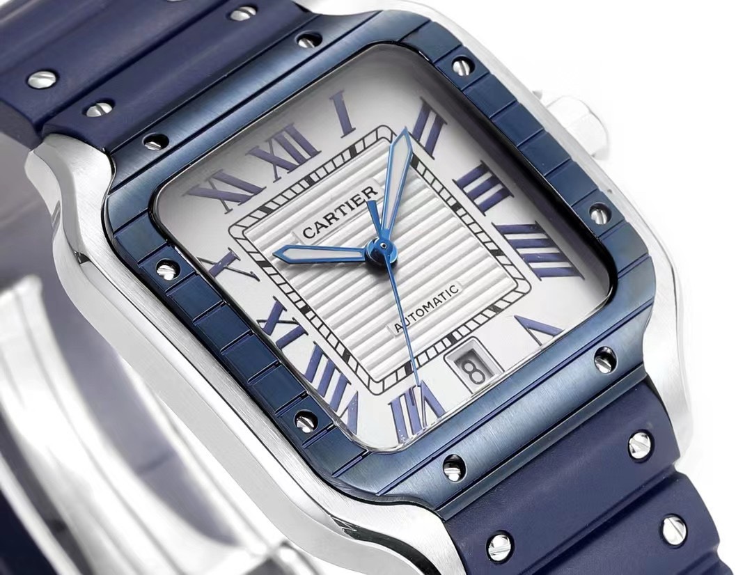 Cartier Santos Rubber Strap | THB Factory 39.8mm Automatic Watch