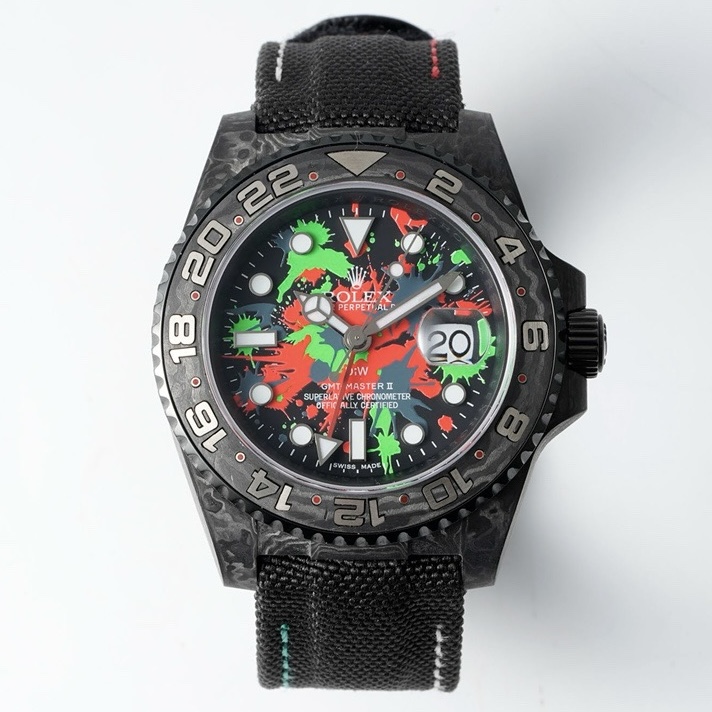 Rolex GMT-Master II Carbon Watch | Cal.3186 Automatic Movement, Forged Carbon Case