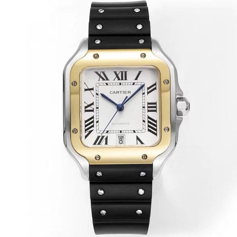 Cartier Santos Rubber Strap | THB Factory 39.8mm Automatic Watch
