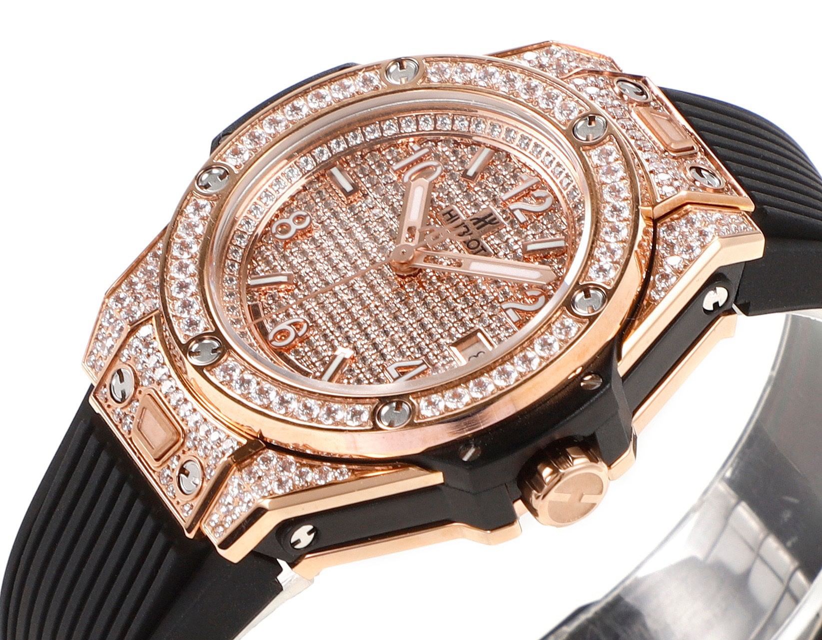 Hublot Big Bang One Click Full Paved Diamond 39mm Automatic Ladies Watch