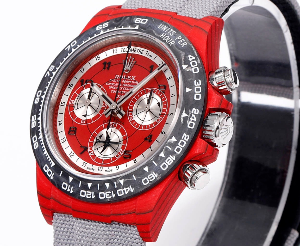 Rolex TW Factory Custom Carbon Fiber Daytona Watch 40mm 4801 Chronograph Movement Luminous Case & Buckle