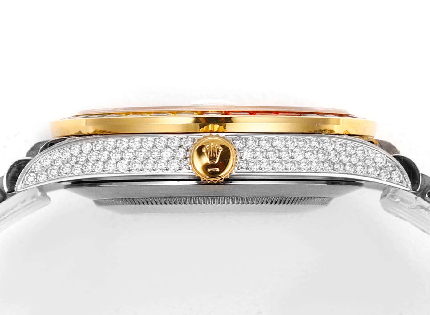 MS Factory Datejust 41mm Full‑Paved Diamond Watch 904L Steel 3235 Automatic Movement Rainbow Bezel