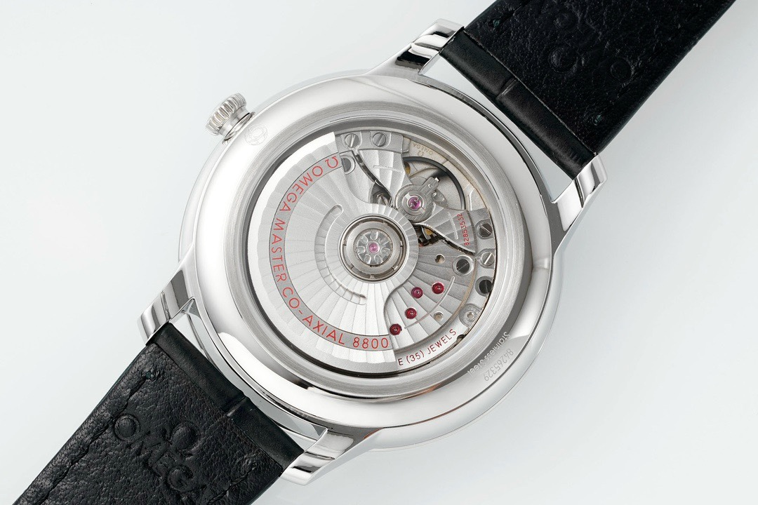 Omega De Ville Power‑Reserve Automatic Mechanical Watch, Genuine Calfskin Leather Strap