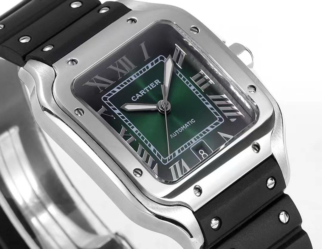 Cartier Santos Rubber Strap | THB Factory 39.8mm Automatic Watch